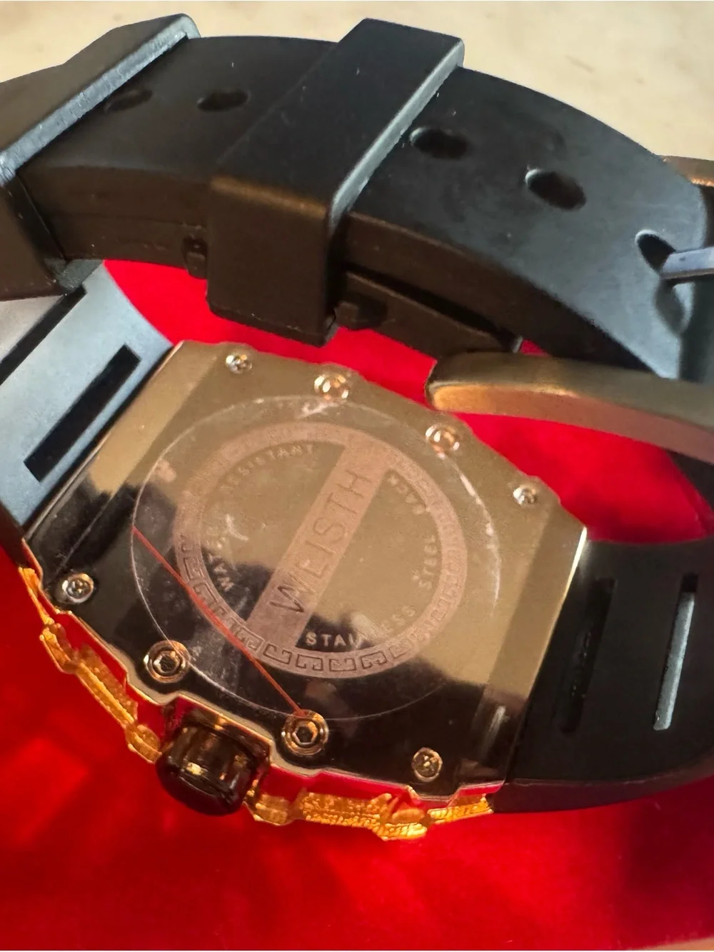 Black Men’s Mechanical-Style Sport Watch